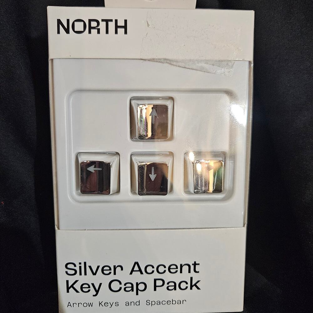 Silver Accent Key Cap Pack of 5 Arrow Keys and spacebar